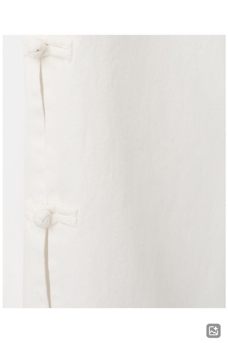 Knot Detail Straight Leg Trouser Jeans, Alternate, color, OFF WHITE