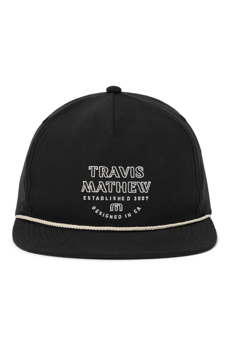 Salted Shore Adjustable Snapback Cap, Alternate, color, BLACK