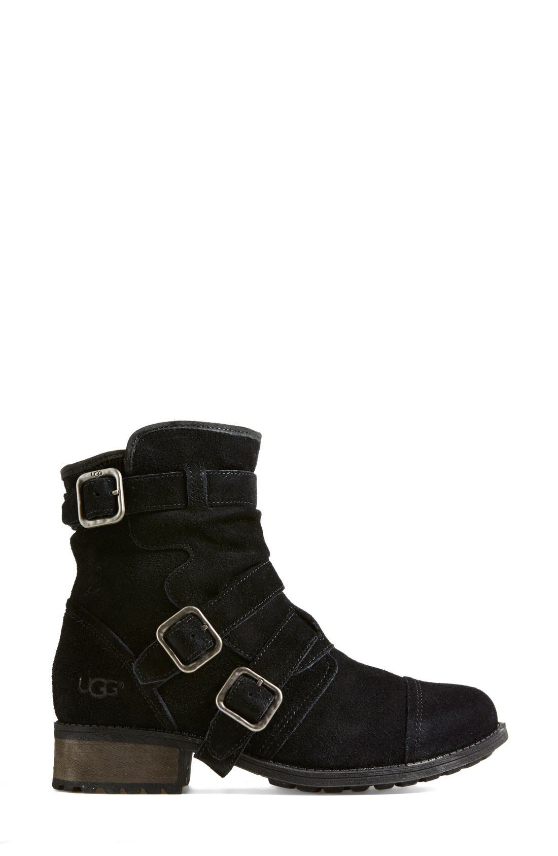 UGG<sup>®</sup> Australia 'Finney' Suede Moto Boot, Alternate, color, 