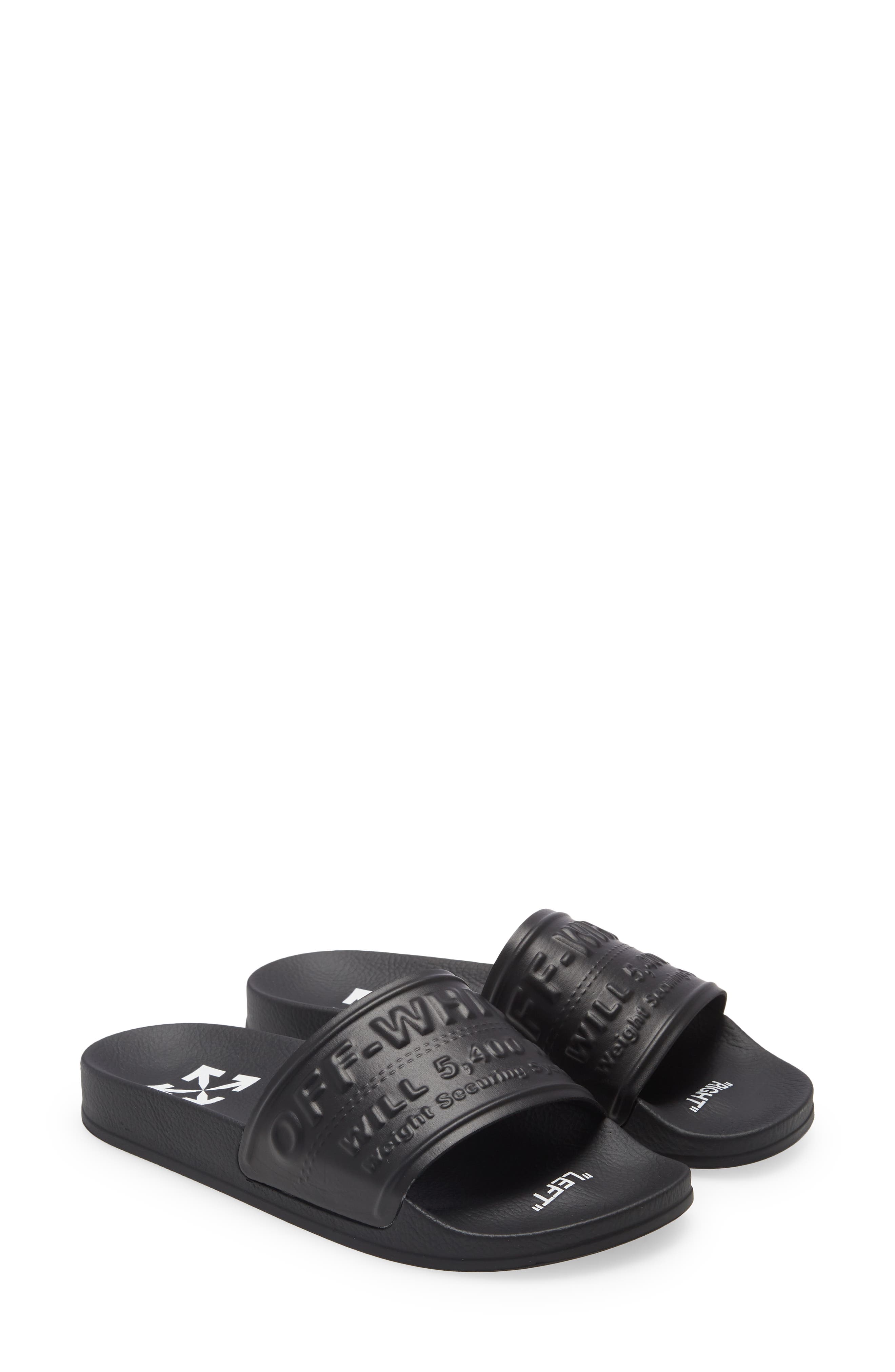 HF Slide Sandal, Main, color, BLACK