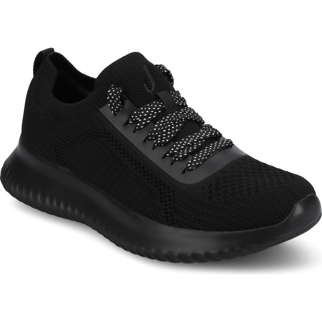 Journee Collection Brena Knit Sneaker In Black