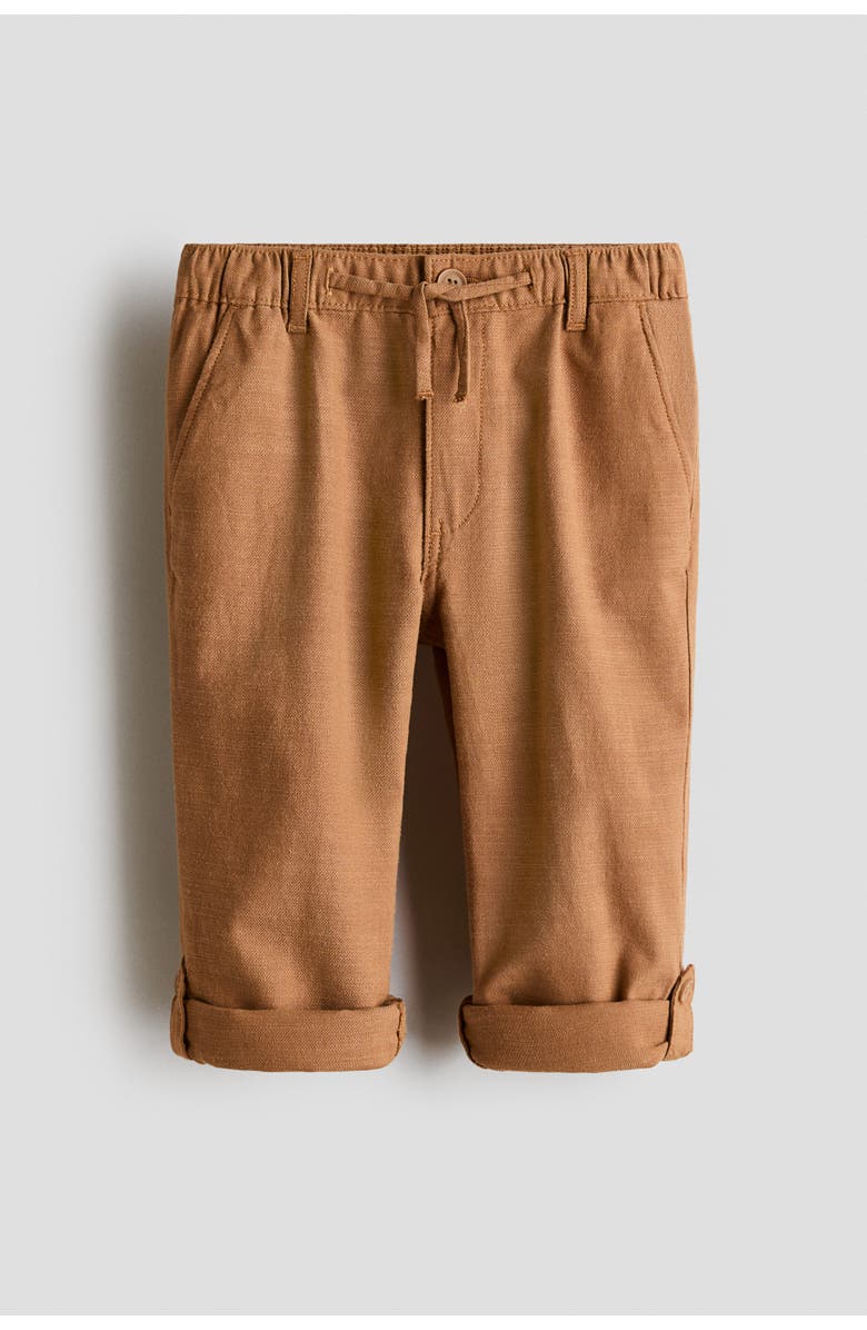 H&M Cotton Roll-up Trousers, Main, color, 