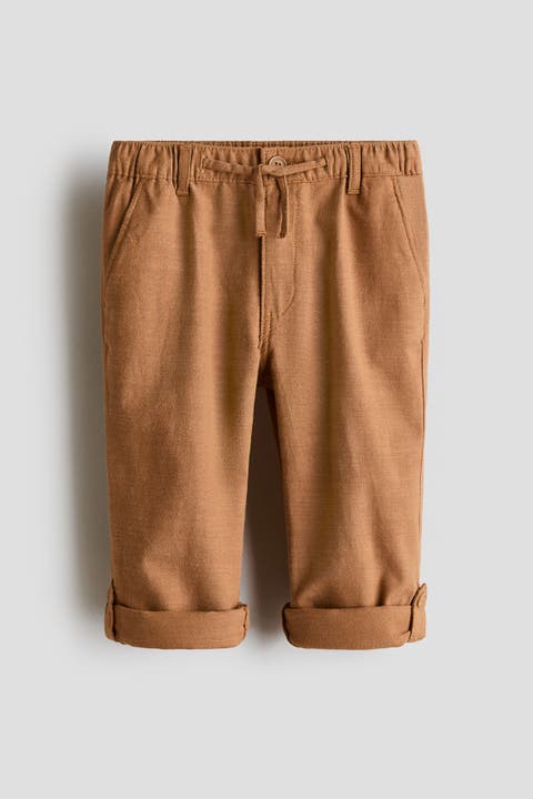 Cotton Roll-up Trousers