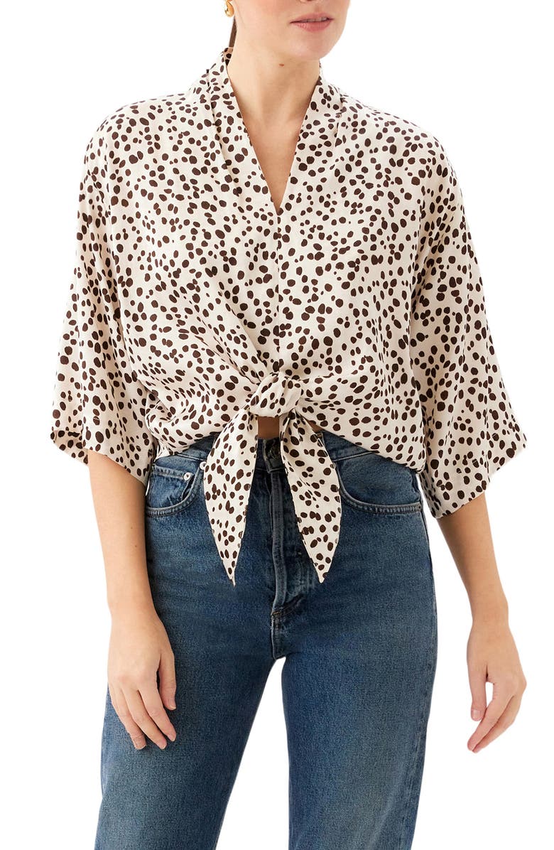FIFTEEN TWENTY Bernice Tie Front Shirt, Main, color,