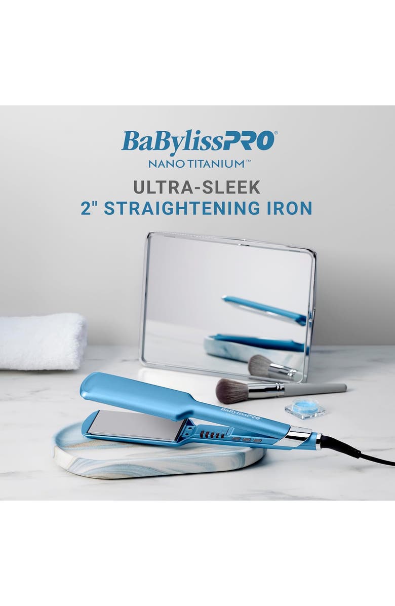 BaBylissPRO Nano Titanium 2" Ultra-Sleek Straightener, Alternate, color, Blue