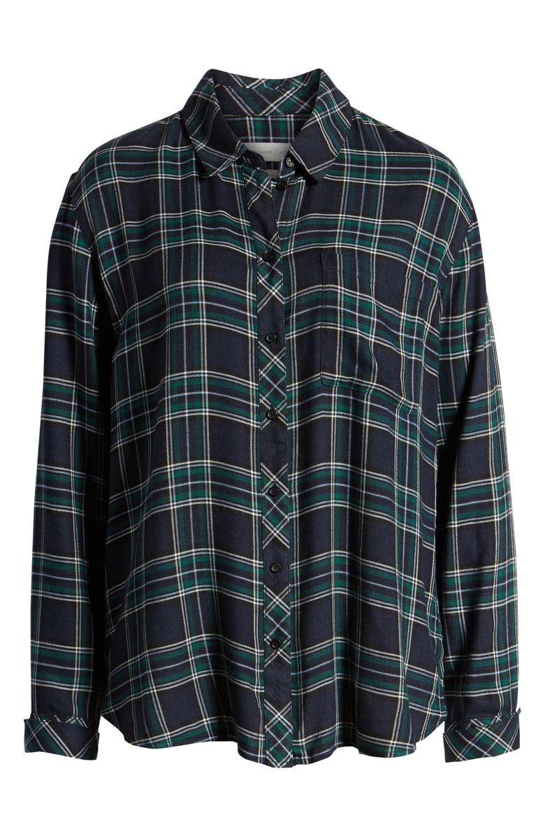 Treasure & Bond Plaid Boyfriend Shirt, Alternate, color, 