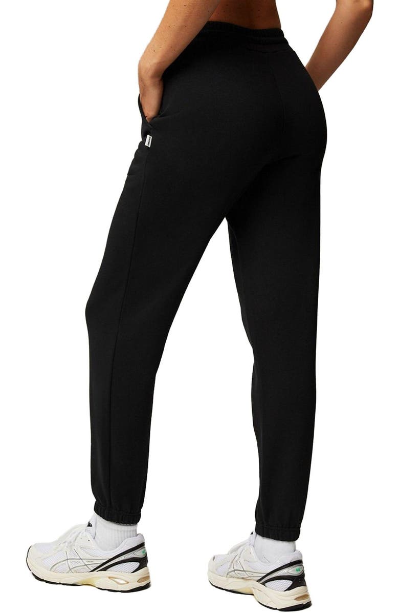 Fabletics Women's Year Round Terry High-Waisted Sweatpant, Alternate, color, Black