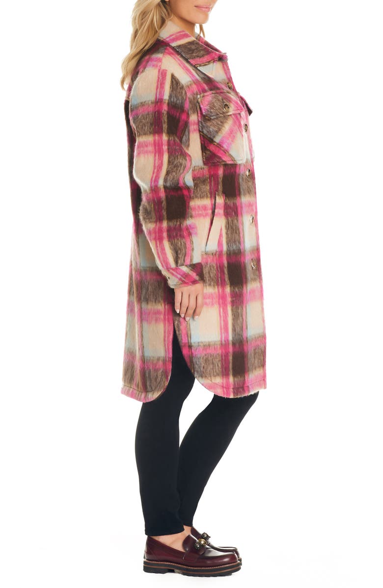 Sanctuary Plaid Longline Shacket, Alternate, color,