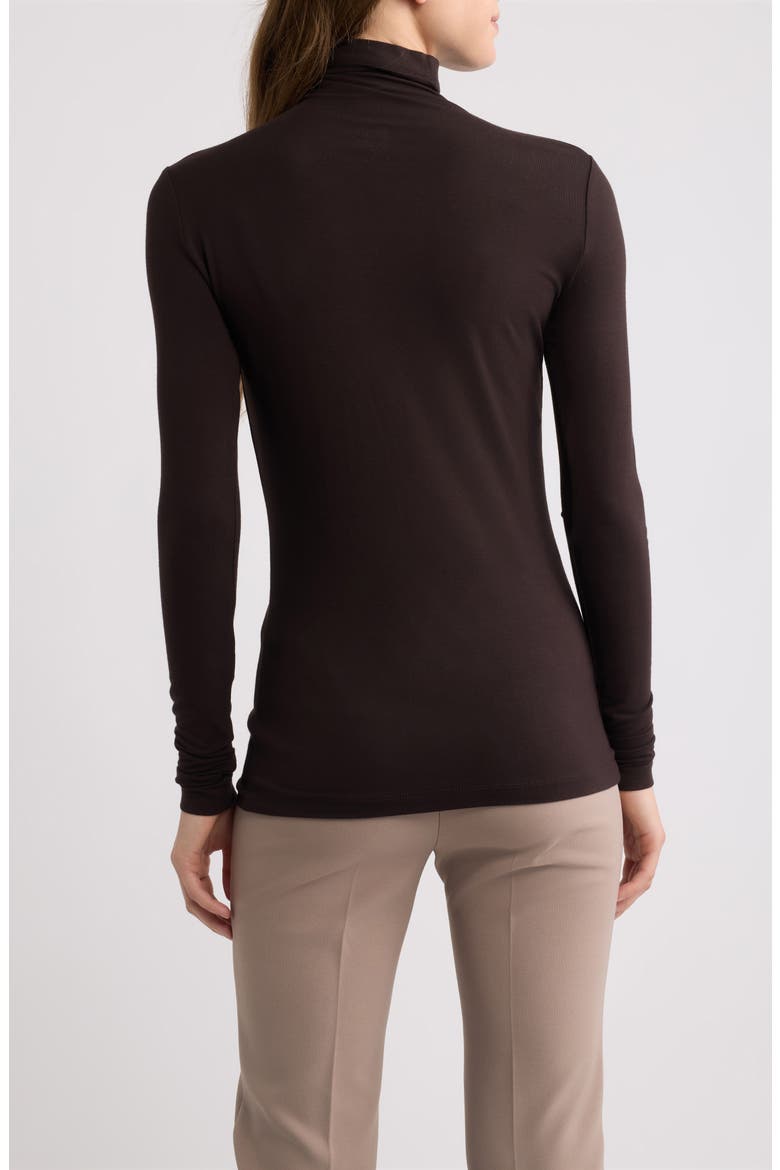 Turtleneck Seamless Top, Alternate, color, DEEP MAHOGANY