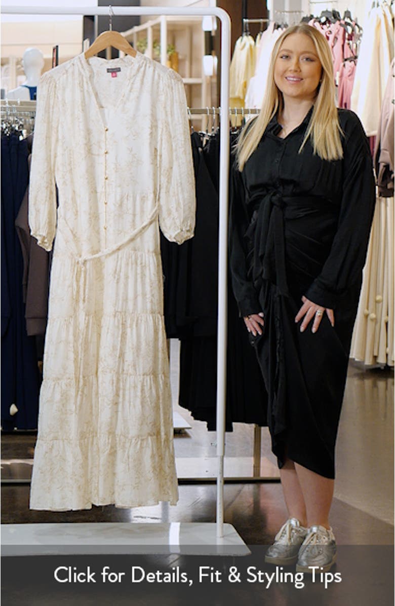 Floral Tiered Button-Up Maxi Dress, sales video thumbnail