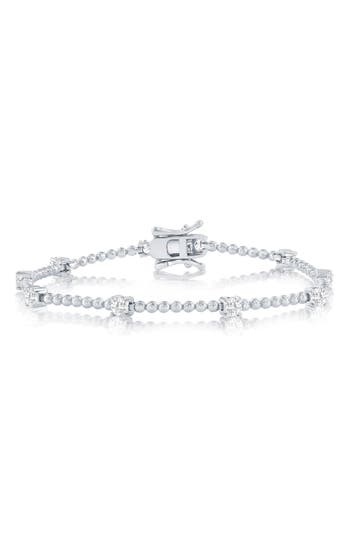 Simona Round Cubic Zirconia Beaded Bracelet