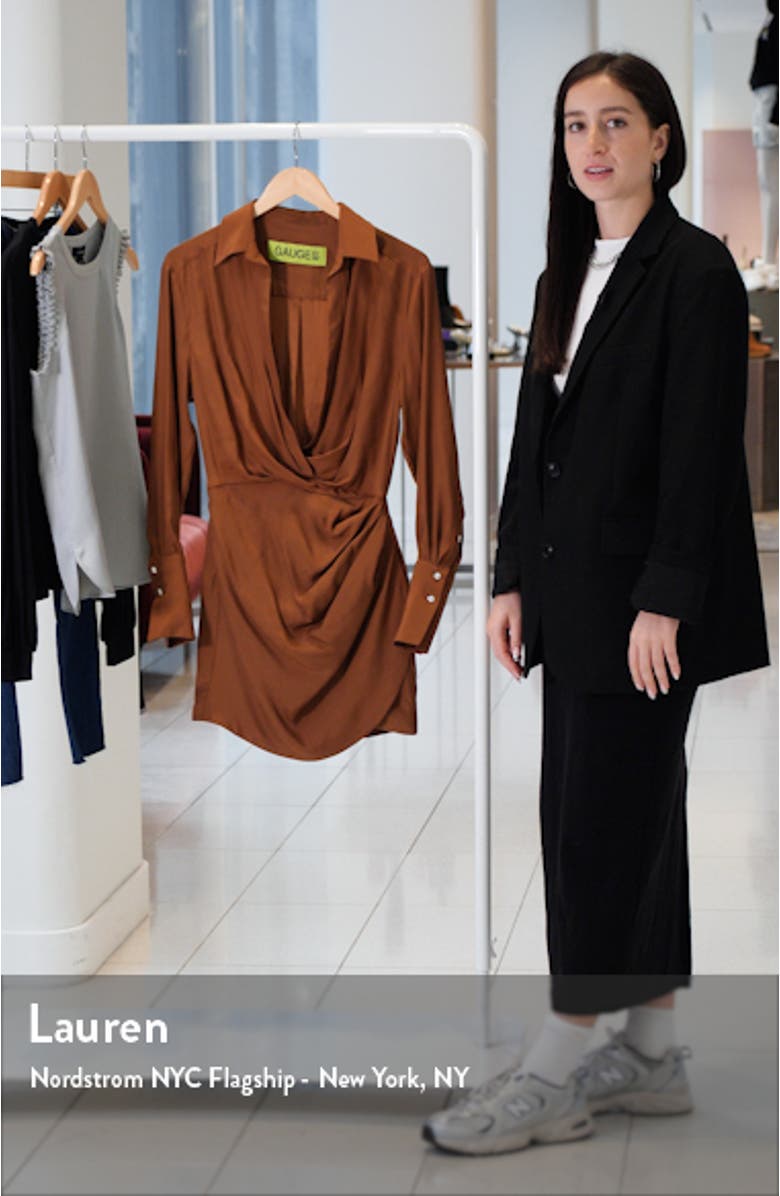 Naha Long Sleeve Silk Dress, sales video thumbnail