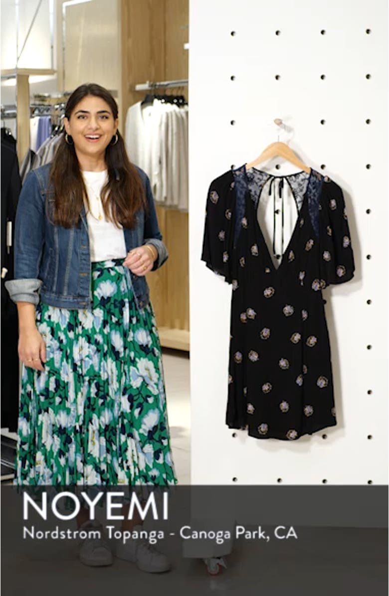 Mockingbird Embroidered Mesh Inset Minidress, sales video thumbnail