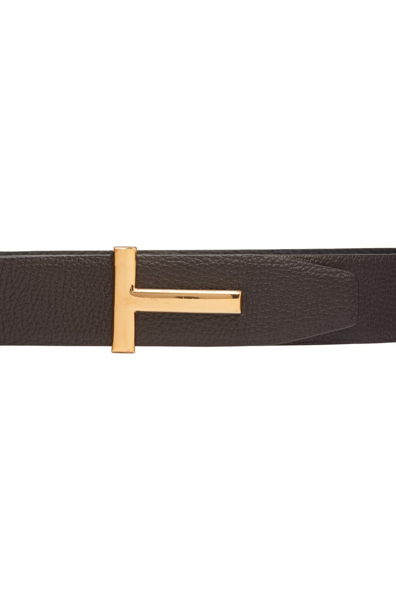 TOM FORD T Icon Reversible Soft Grain Leather Belt, Alternate, color, Brown/ Black