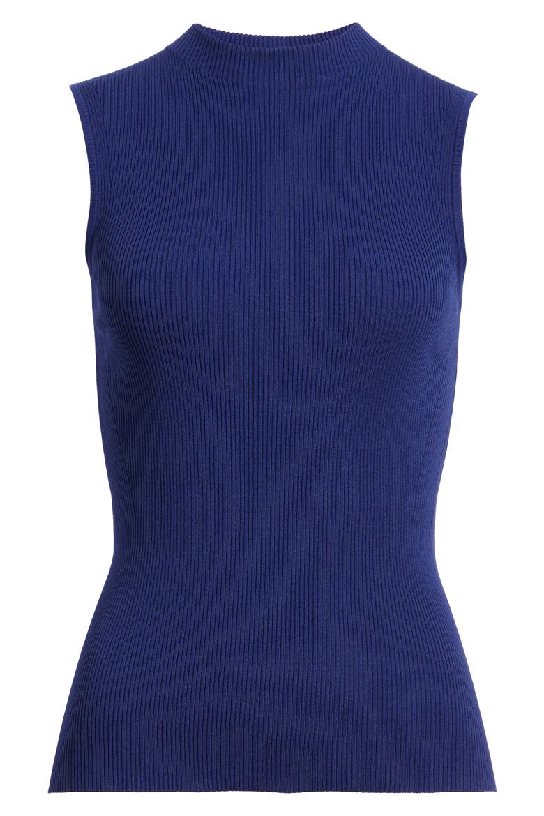 Feskies Mock Neck Sleeveless Rib Sweater, Alternate, color, SODALITE