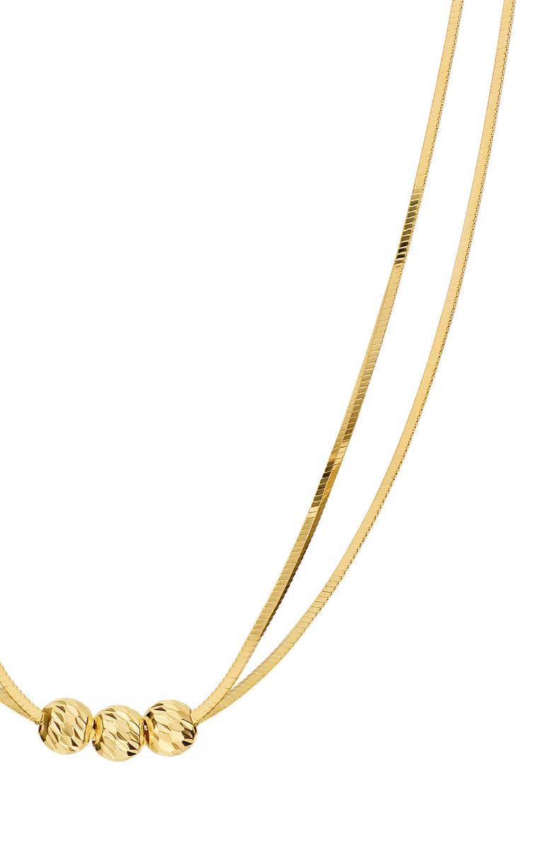 ATHRA LUXE Double Chain Beaded Necklace, Alternate, color,
