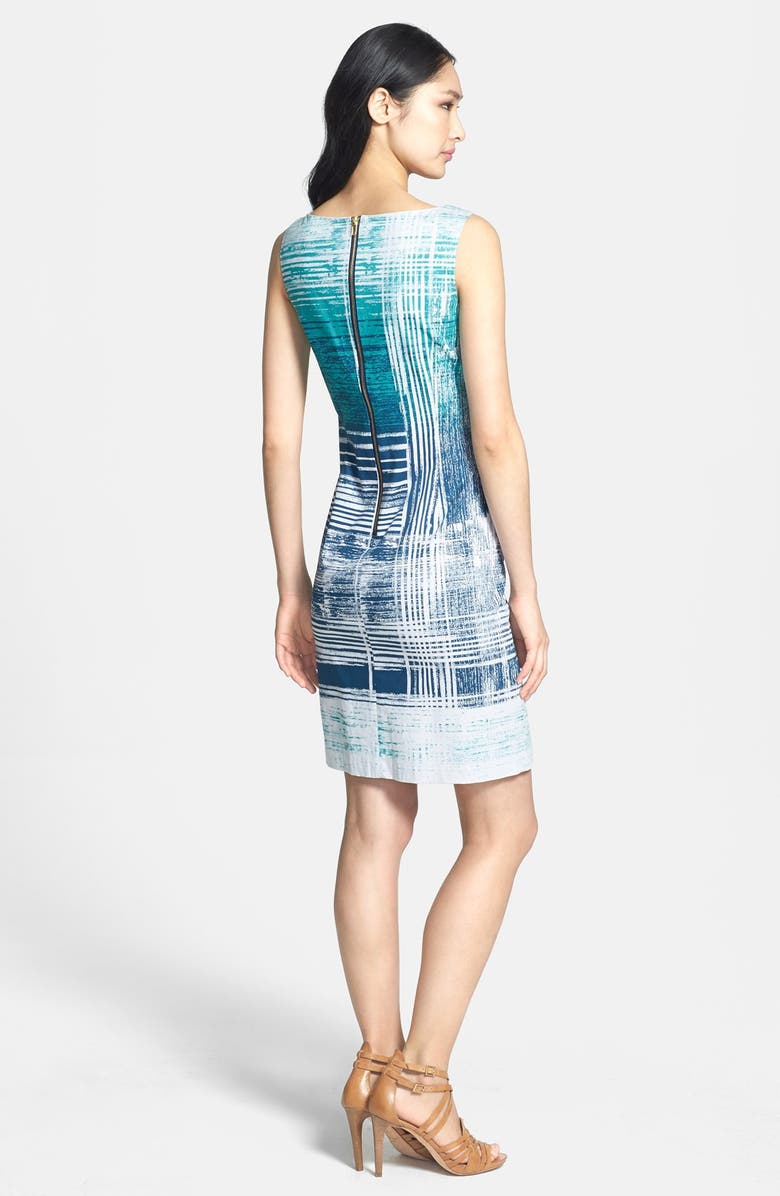 Adrianna Papell Print Sheath Dress, Alternate, color, 