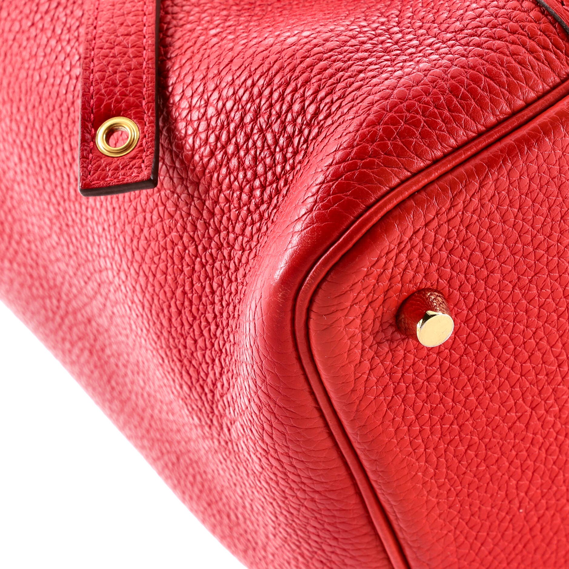 Pre-Owned Hermes Picotin Lock Bag Clemence MM, Alternate, color, Rouge Casaque