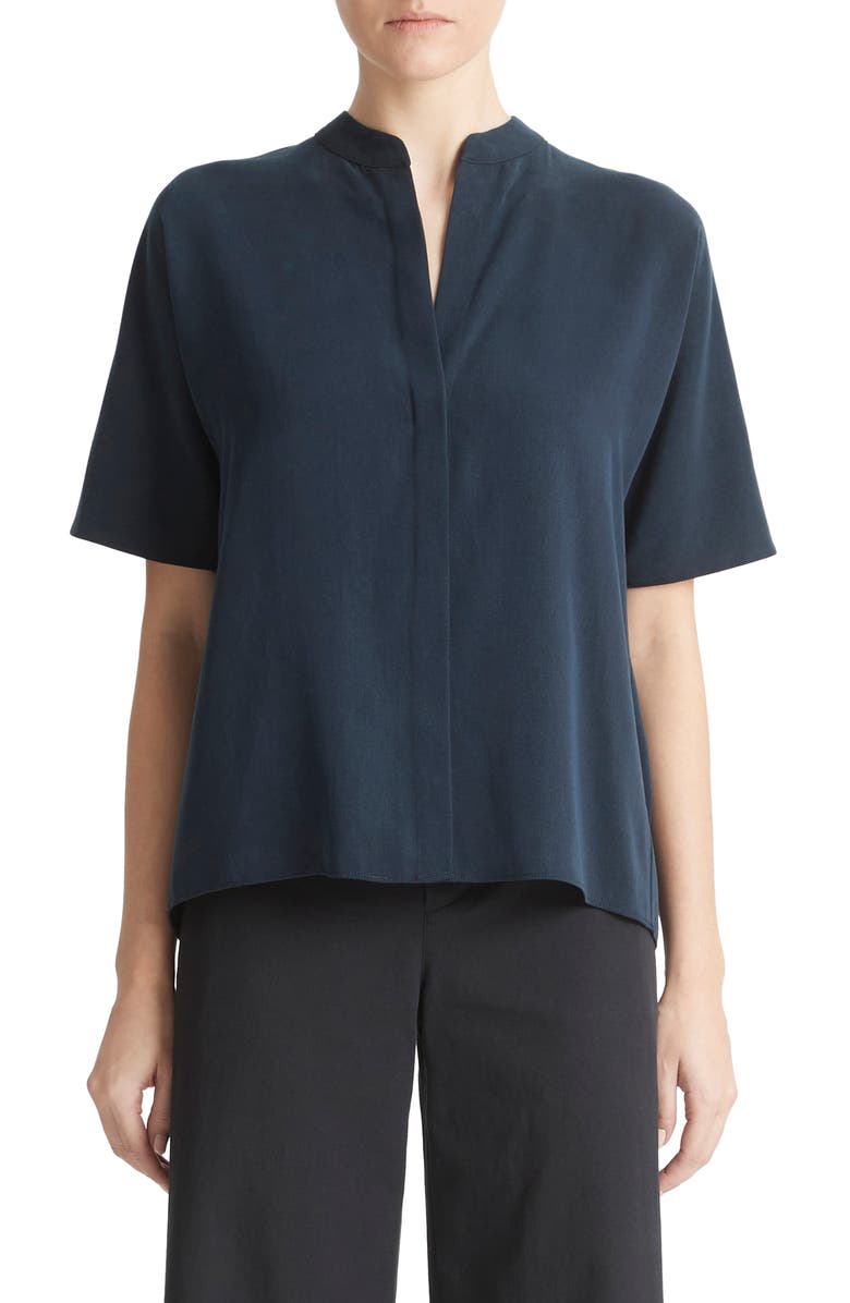 Round Split Neck Vince Split Neck Top | Nordstrom