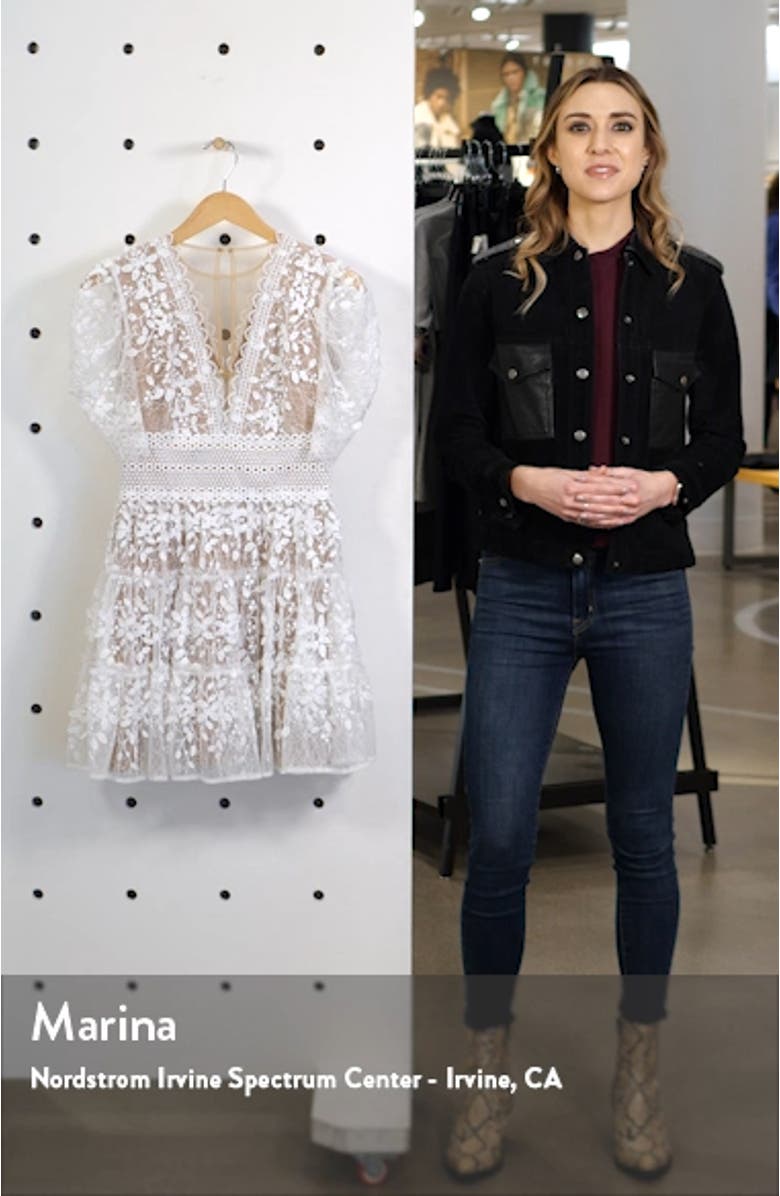 Megan Floral Lace Minidress, sales video thumbnail