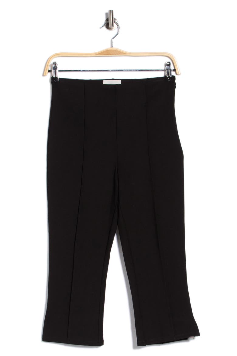 Gusta High Waist Knit Cropped Pants, Alternate, color, BLACK