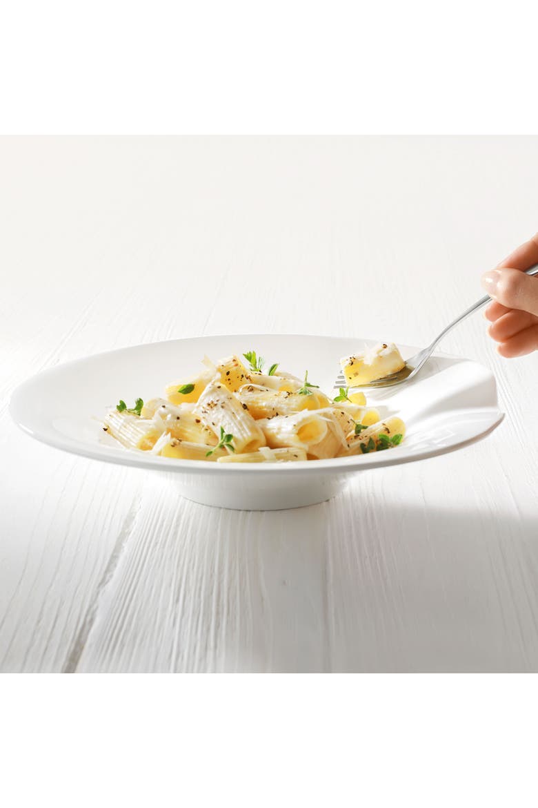 Pasta Passion Medium Pasta Plate Pair, Alternate, color, white