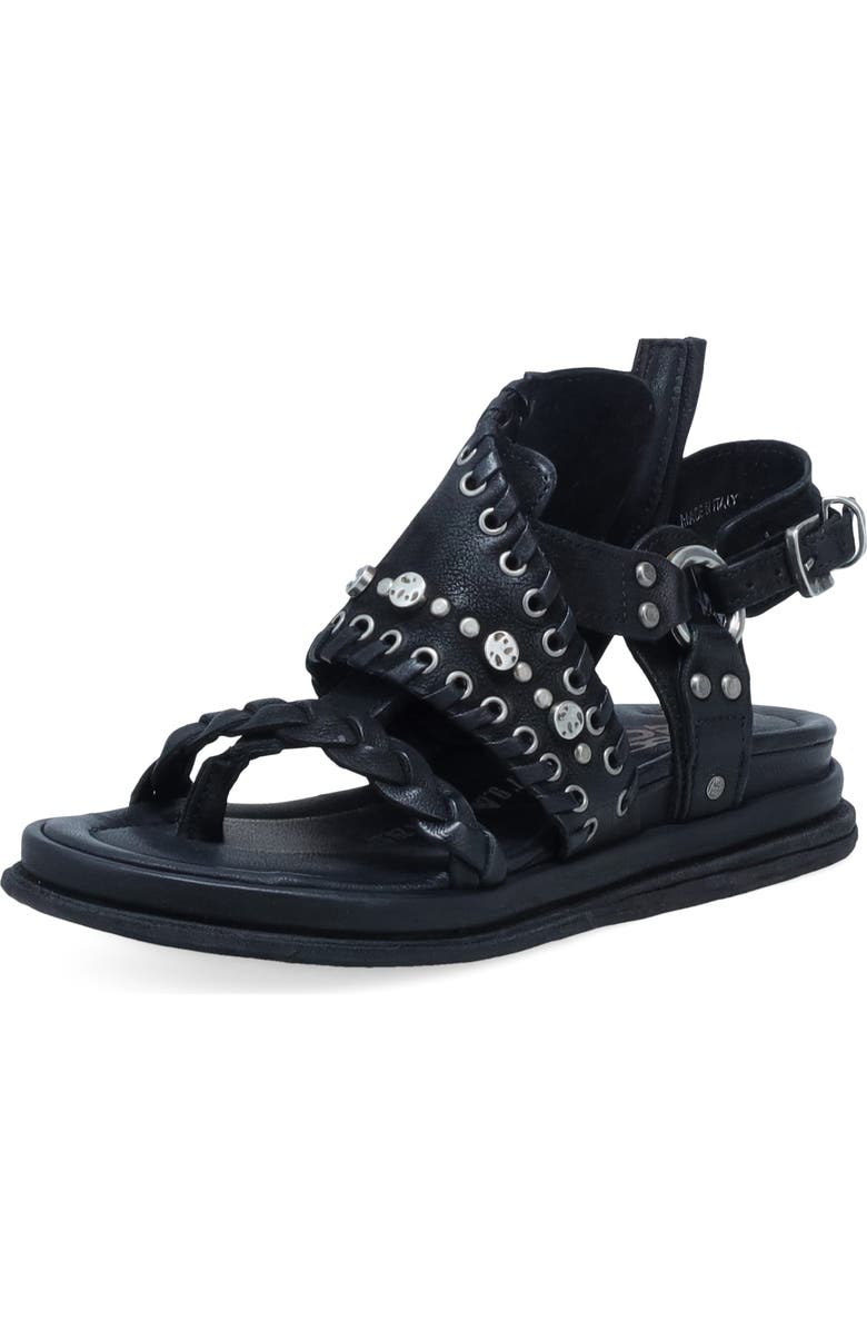 A.S.98 Sullivan Ankle Strap Sandal, Main, color, Black