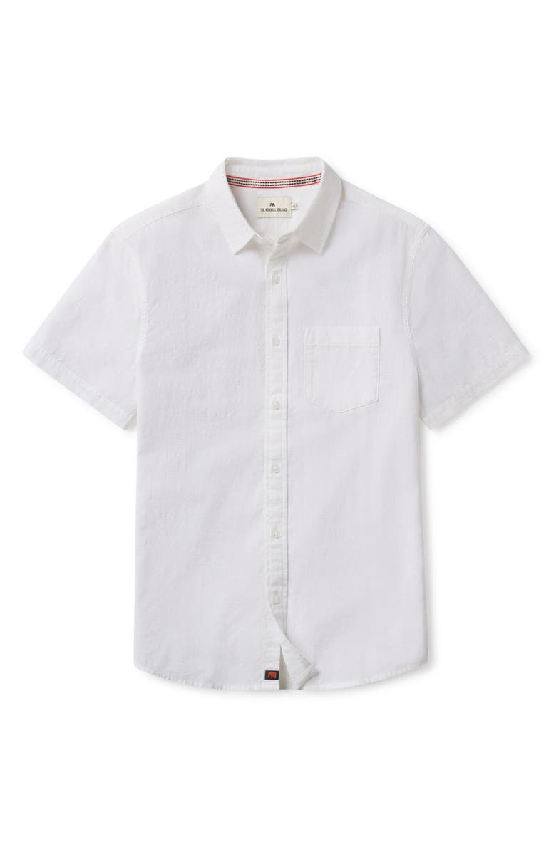 The Normal Brand Lived In Short Sleeve Cotton Button-Up Shirt, Alternate, color,