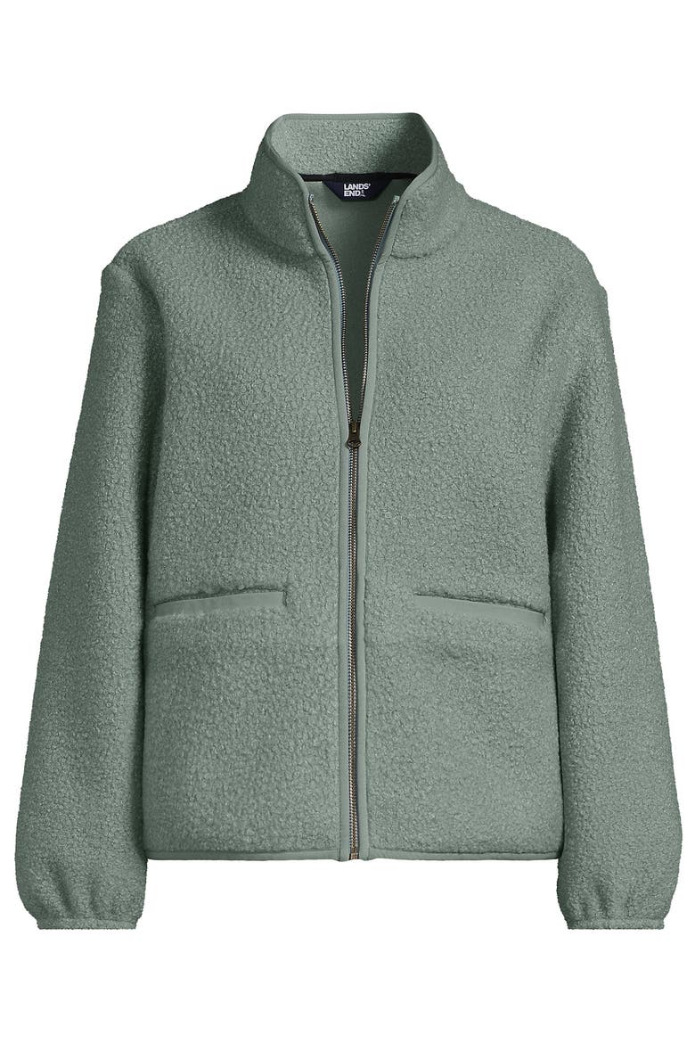Boucle Fleece Jacket, Alternate, color, Lily Pad Green