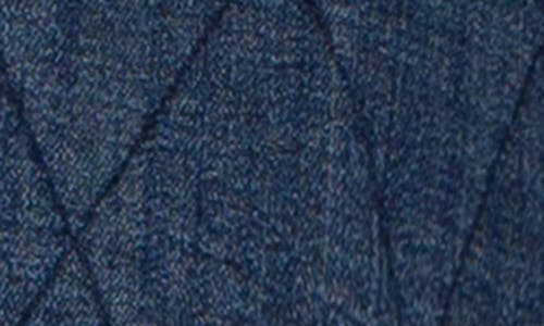 Shop Liverpool Los Angeles Notched Collar Quilted Denim Jacket In Redlands
