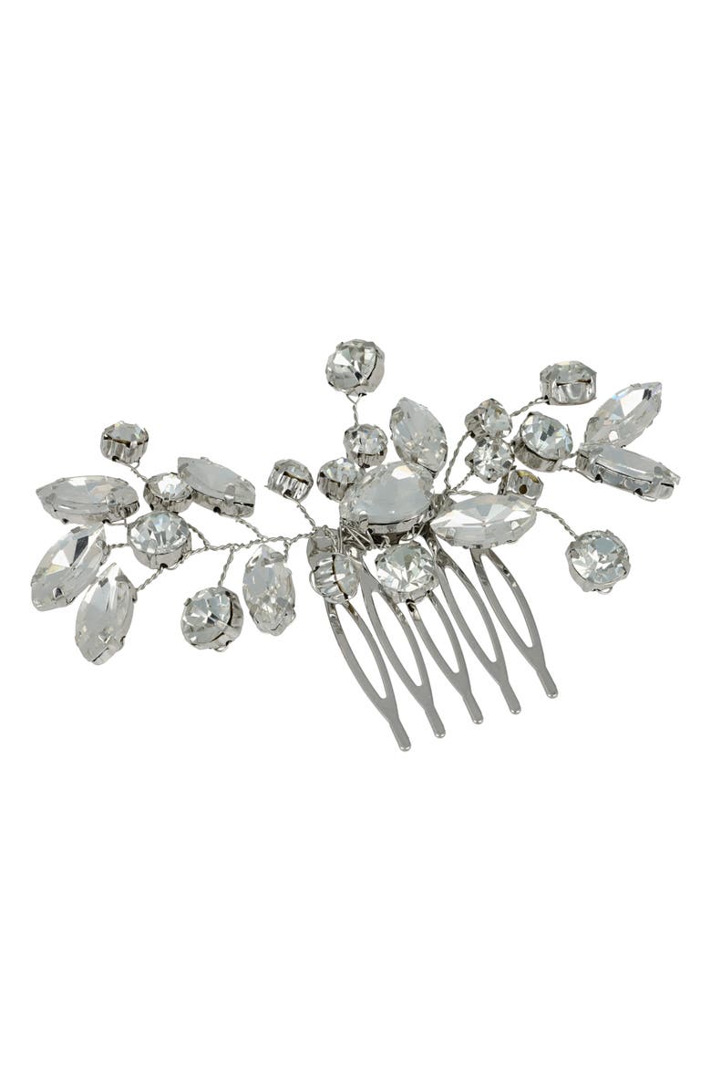 L. Erickson Marcella Crystal Hair Comb, Main, color,
