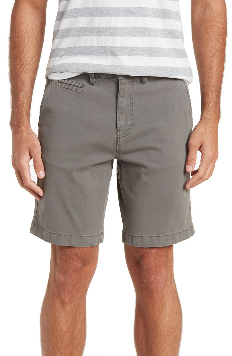 14th & Union Wallin Stretch Twill Chino Shorts, Main, color, Grey Castlerock