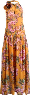 FARM Rio Wonderful Bouquet Halter Maxi Dress