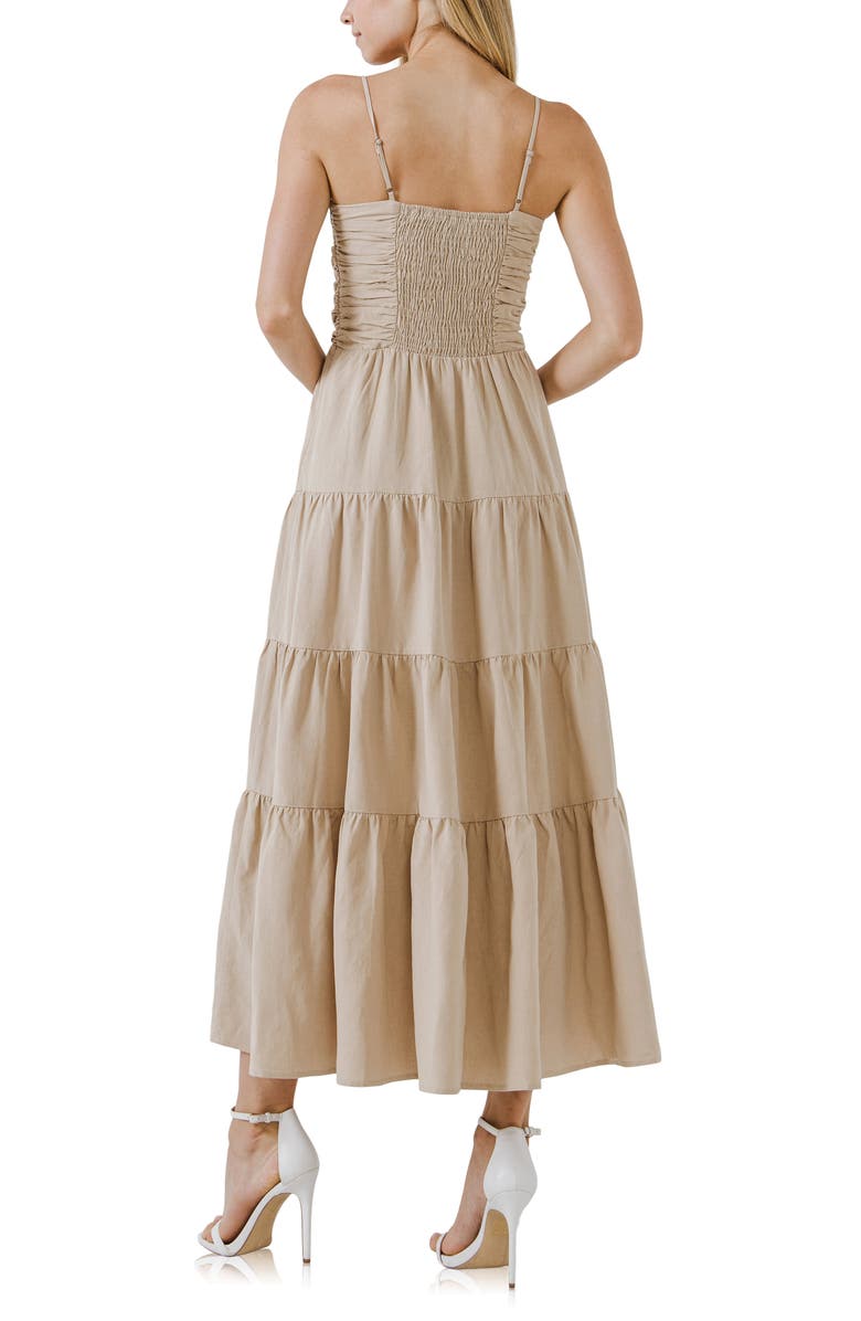 Free the Roses Ruched Tiered Maxi Dress, Alternate, color, 