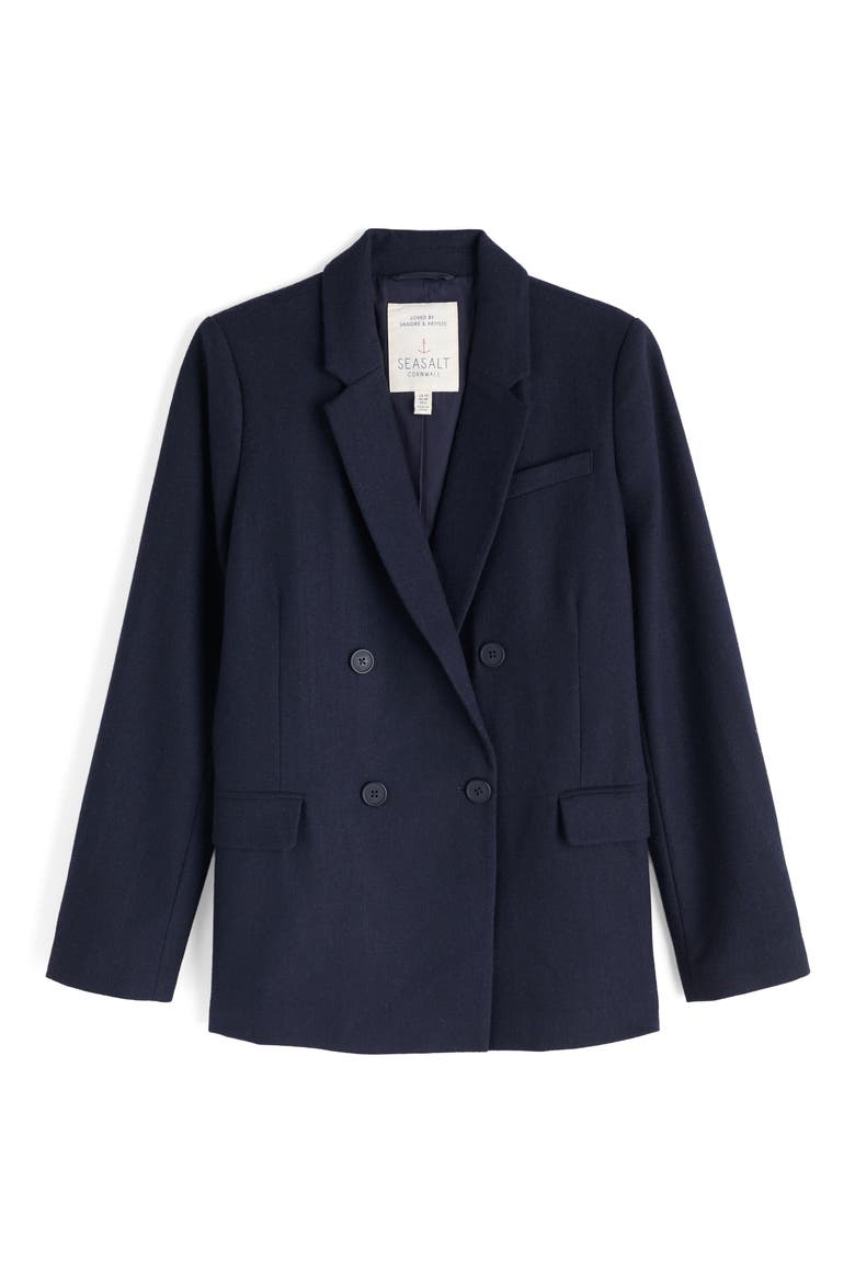 Lowena Double Breasted Blazer, Alternate, color, MARITIME