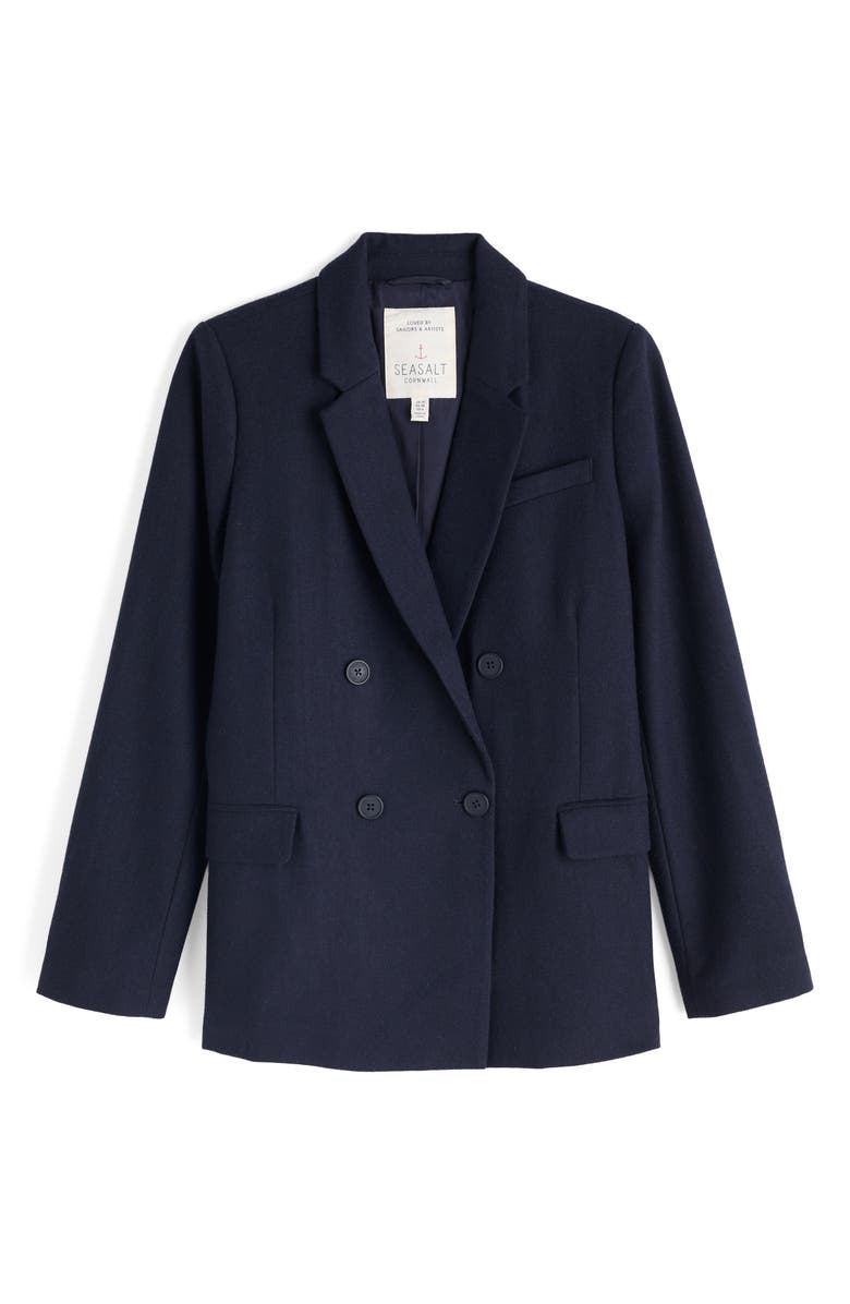 Seasalt Cornwall Lowena Double Breasted Blazer, Alternate, color, Maritime