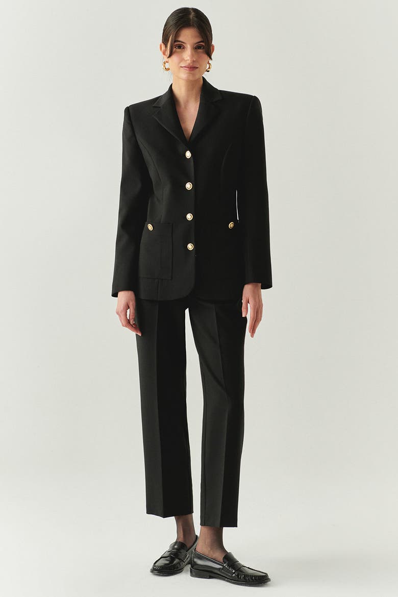Veda Blazer, Alternate, color, BLACK