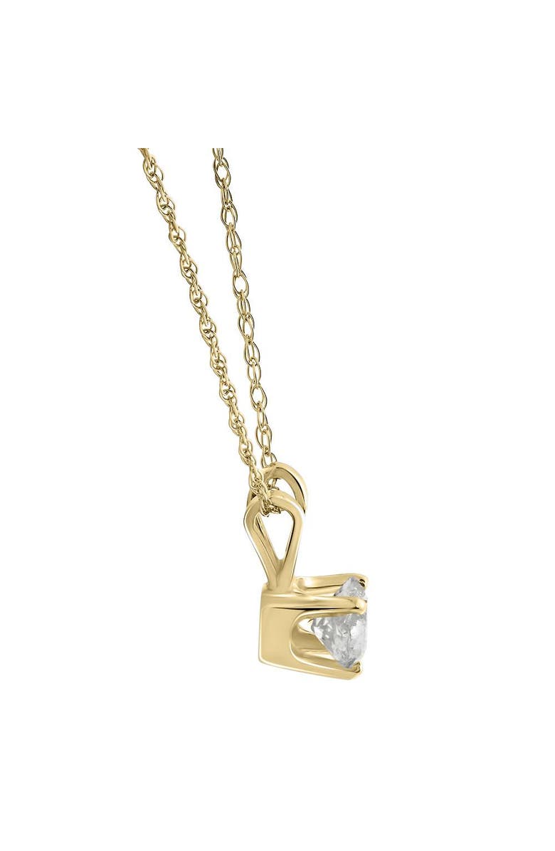 Bliss Diamond 1/3 Ct Diamond Solitaire Pendant Necklace in 14k Or Gold Lab Grown, Alternate, color, 14K Yellow Gold