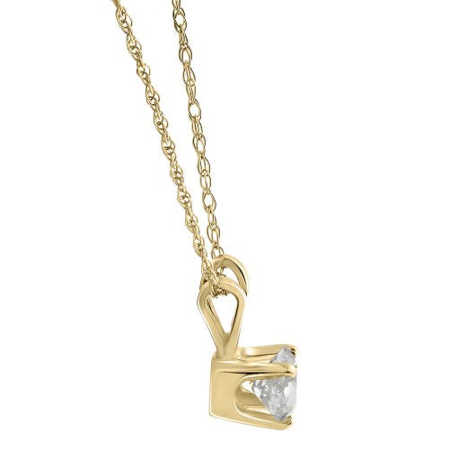 Bliss Diamond 1/3 Ct Diamond Solitaire Pendant Necklace In Gold