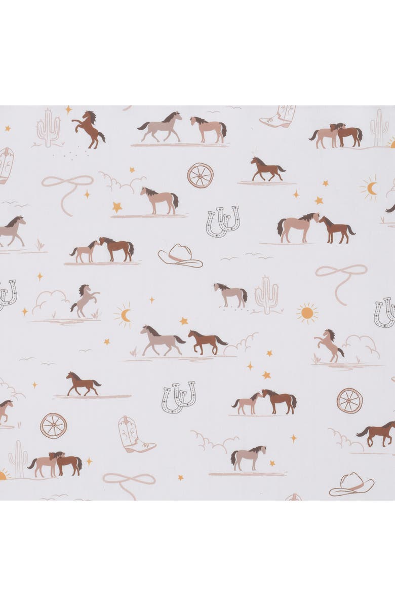 Lambs & Ivy Country Western Breathable 100% Cotton Fitted Crib/Toddler Sheet, Alternate, color, Tan