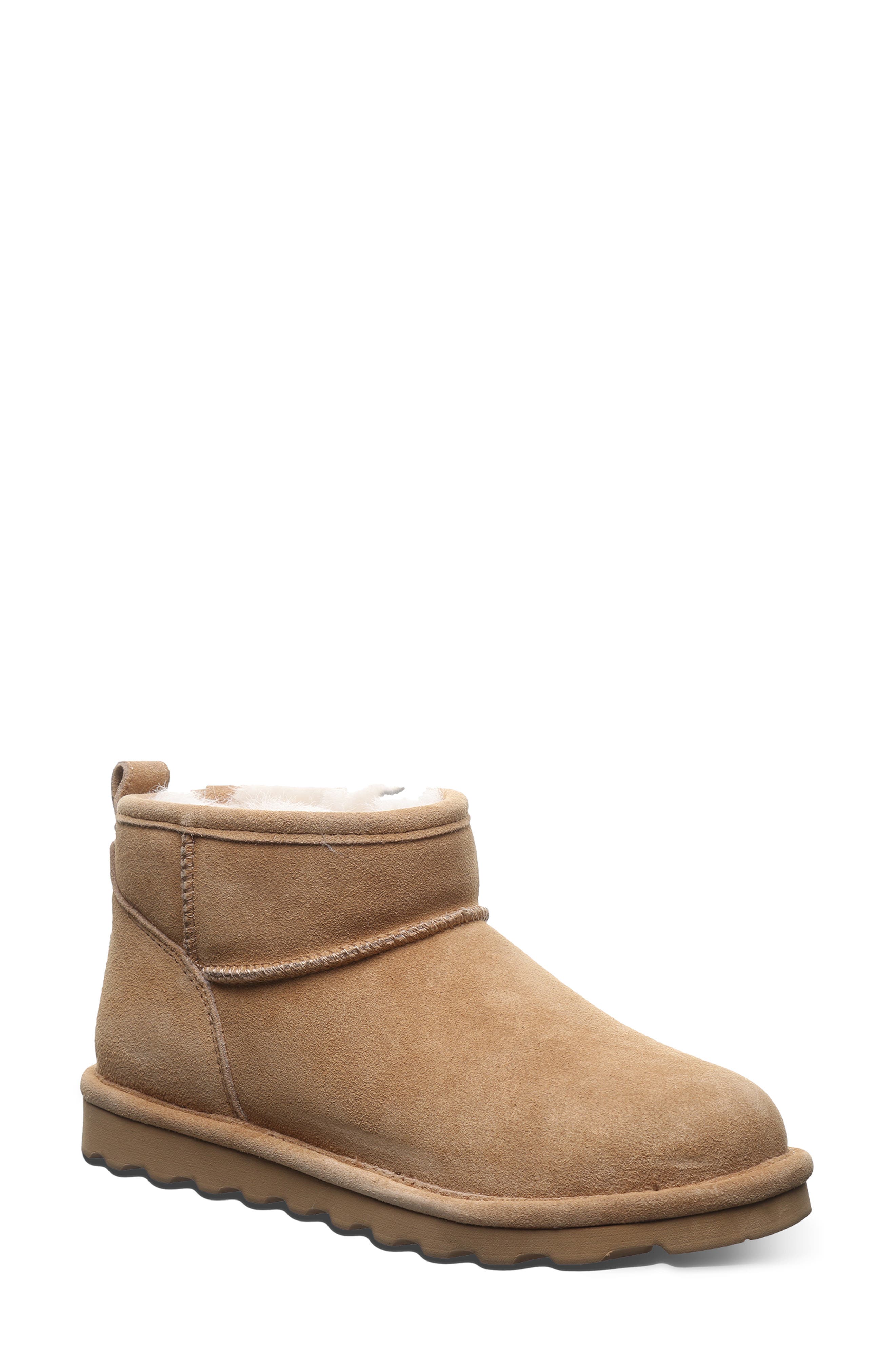 Shorty Genuine Shearling Lined Bootie, Main, color, ICED COFFEE