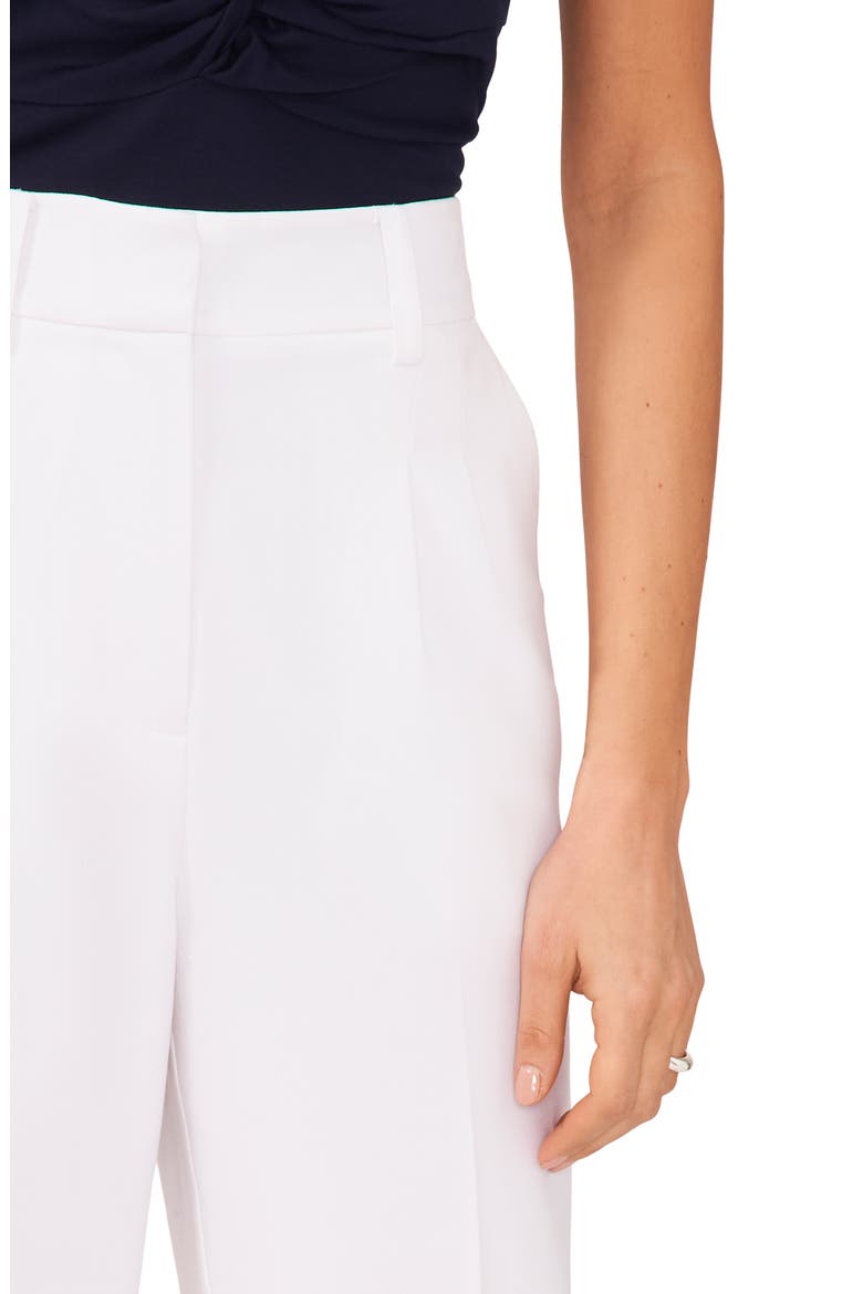 Pleated Crop Wide Leg Trousers, Alternate, color, BRIGHT WHITE
