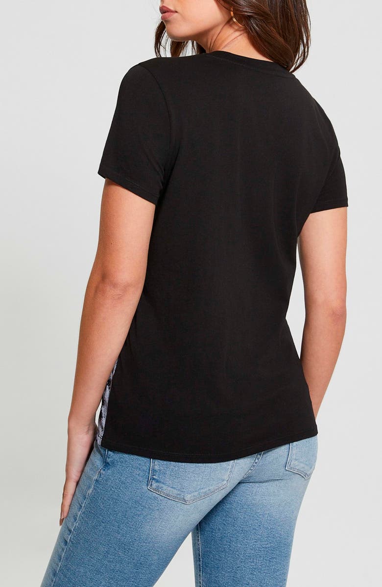 GUESS Panther Moon Embellished Organic Cotton Graphic T-Shirt, Alternate, color, 