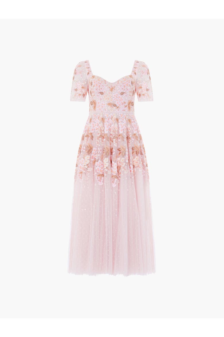 Wisteria Sweetheart Short Sleeve Dress, Alternate, color, Shell/Pink