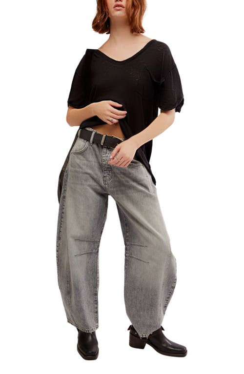 Free People All I Need Oversize Tee In Washed Black