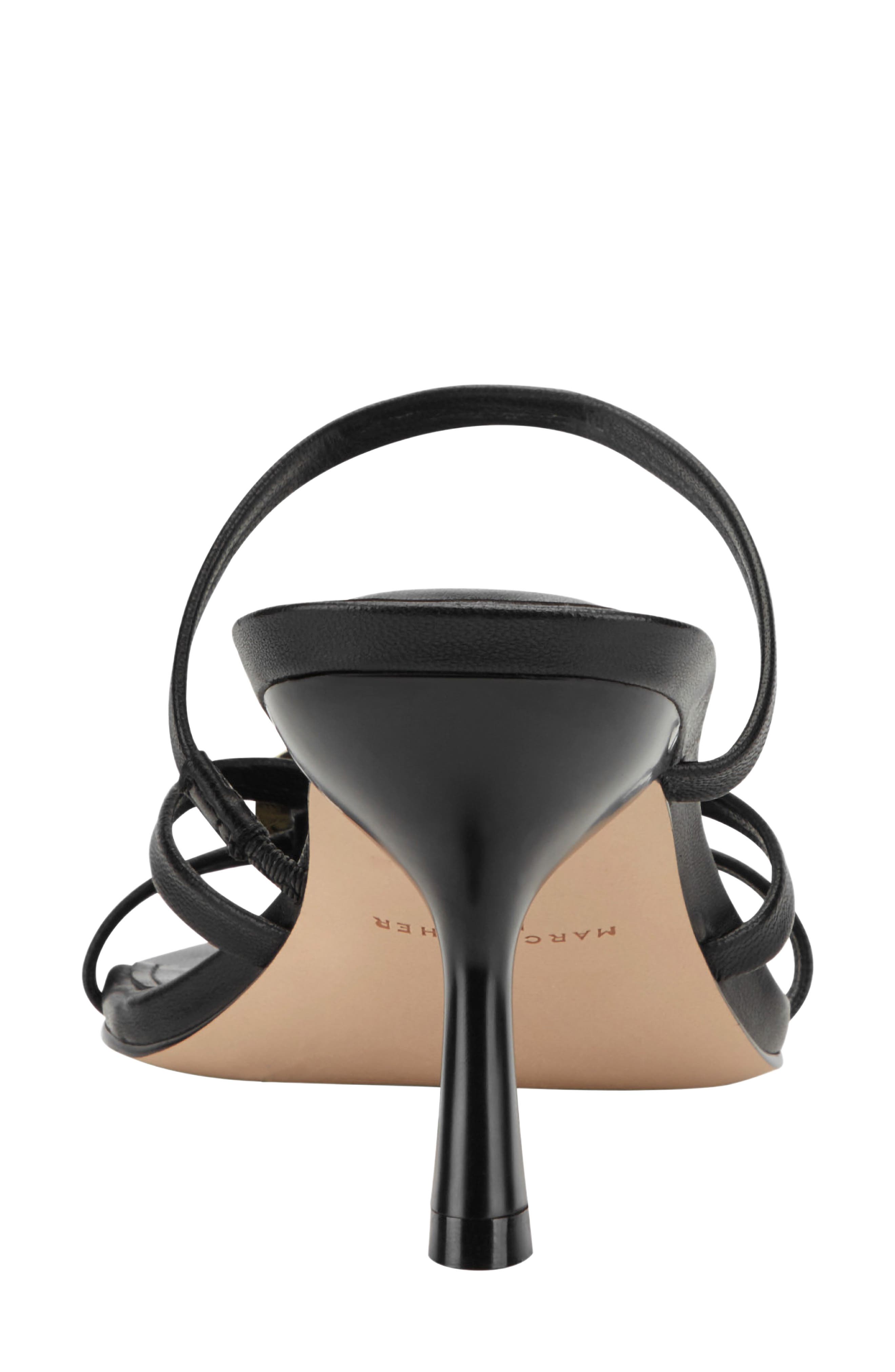 Marc Fisher LTD Natesa Strappy Kitten Heel Sandal, Alternate, color, Black