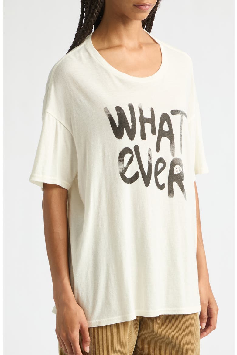 Whatever Relaxed Graphic T-Shirt, Alternate, color, OFF WHITE