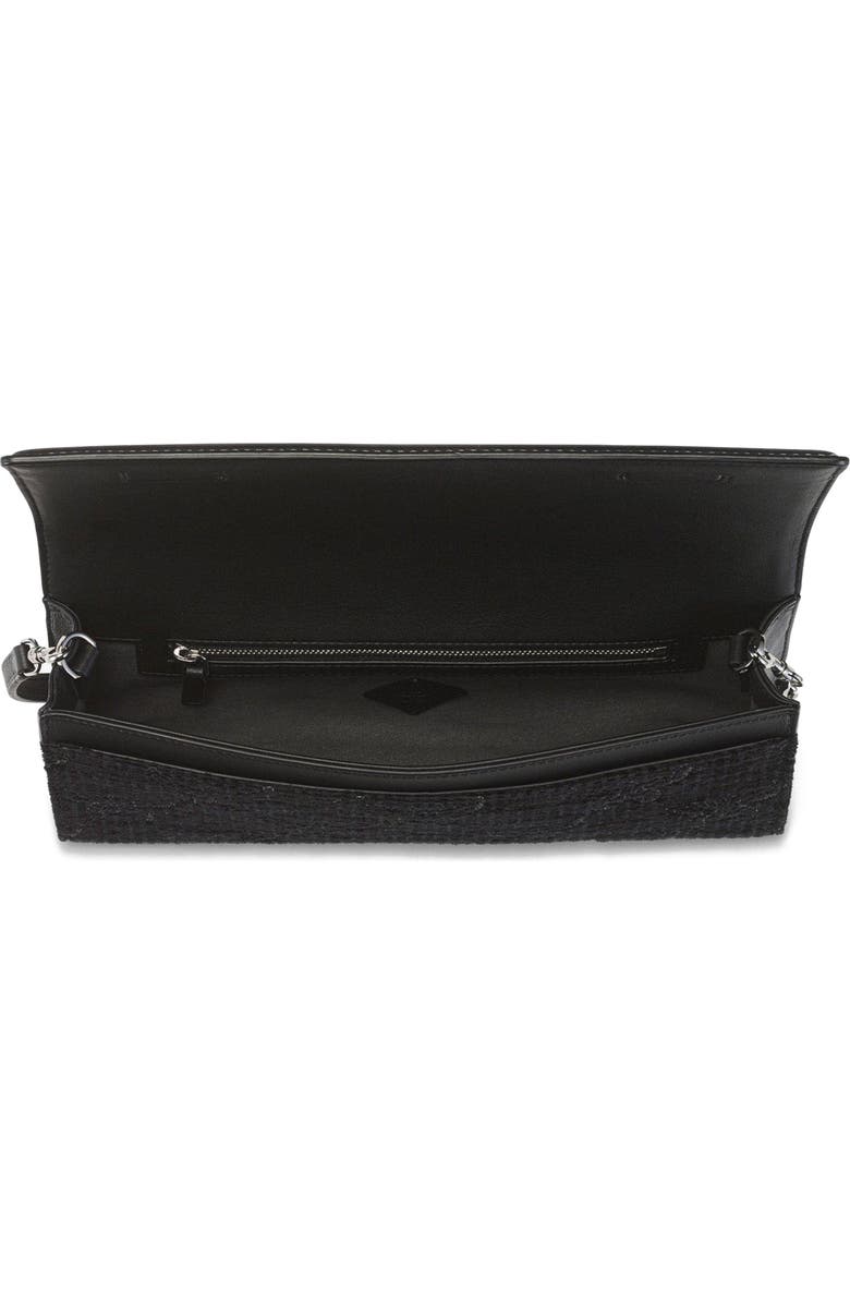 MCM Diamond Clutch in Lauretos Lurex Jacquard, Alternate, color, Black