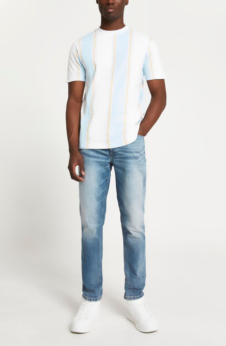 River Island Greek Stripe T-Shirt, Alternate, color, 