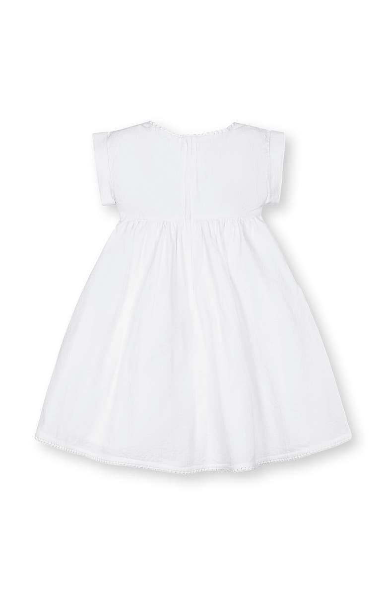 Hope & Henry Girls' Organic Seersucker Empire Waist Dress, Kids, Alternate, color, White Seersucker